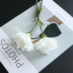 bouquet fleurs artificielles soie mariage anniversaire baby shower décoration intérieure vase transparent rose blanc