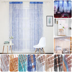 rideau romain moderne polyester coton or bleu argenté salon chambre