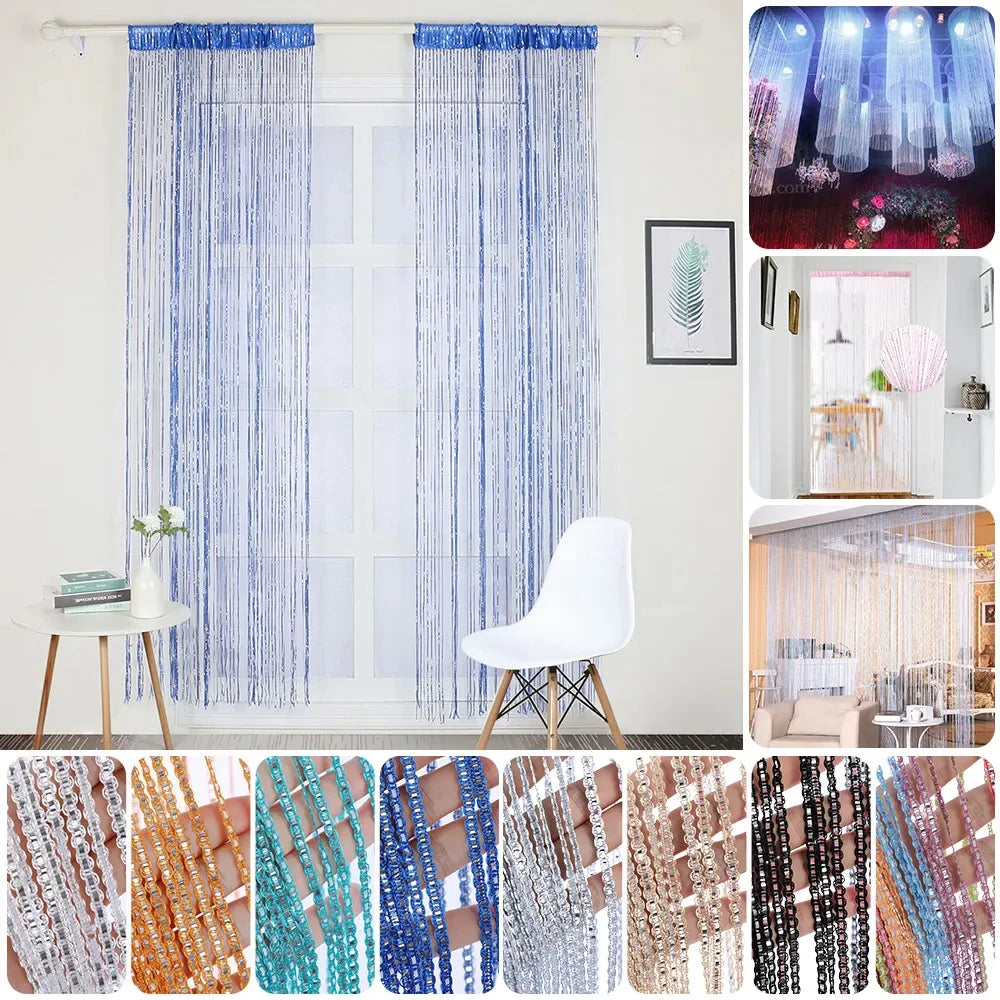 rideau romain moderne polyester coton or bleu argenté salon chambre