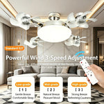 ventilateur plafonnier lampe led blanc moderne télécommande 34 pales ac 120v 240v ul ccc