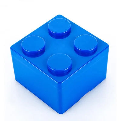 boîtes rangement brique lego bleu vert jaune rouge plastique lisse boulons contemporain ludique pochettes