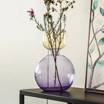 vase verre rose violet moderne décoration maison fleurs séchées minimaliste table ornement