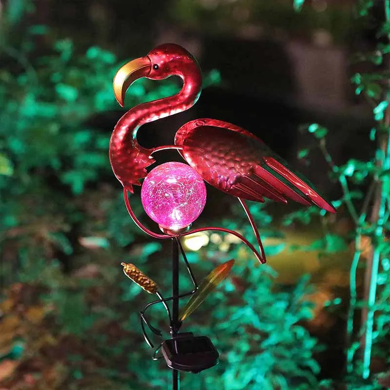 décor oiseau rouge métallisé effet miroir tringle métallique patio moderneextérieur noël valentin mariage