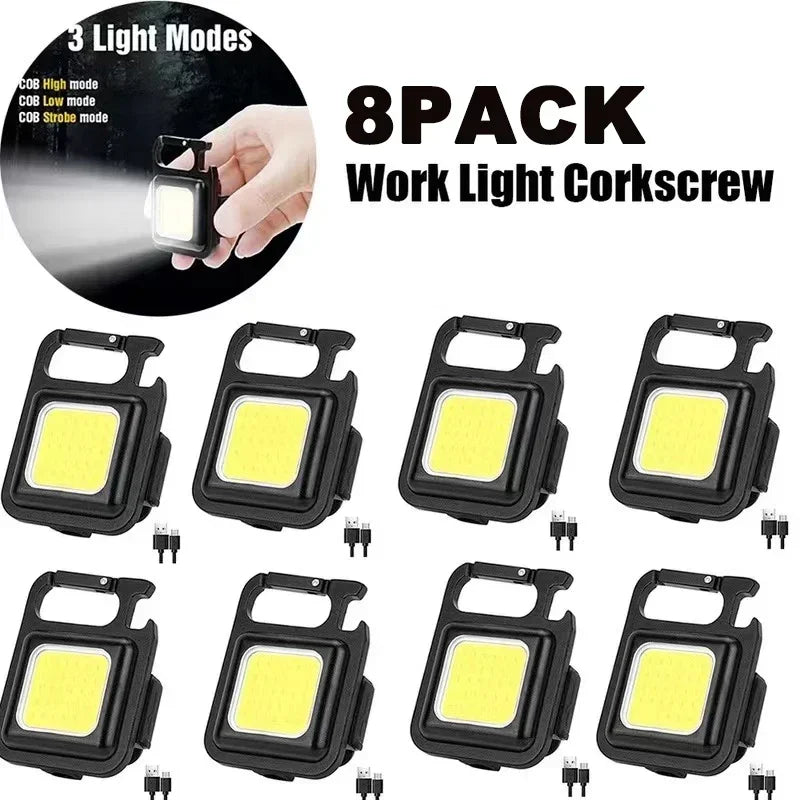 lampe torche rechargeable led portable pratique clip noir compactextérieur camping