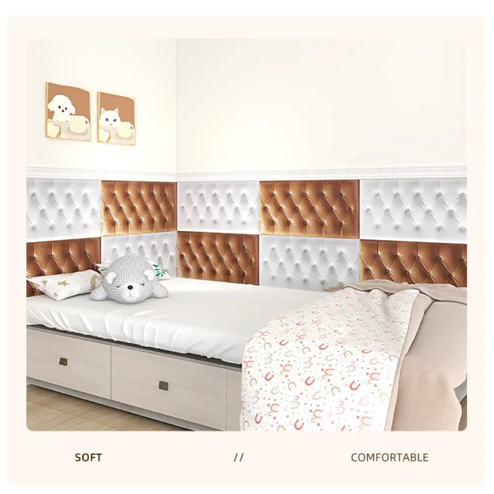 coussins sol auto adhésifs pvc quilted moderne blanc jaune rose bleu marron vert