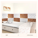 coussins sol auto adhésifs pvc quilted moderne blanc jaune rose bleu marron vert