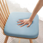 coussin mémoire forme 40x40cm bleu pastel texture rugueuse lavable minimaliste
