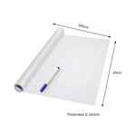 tableau blanc autocollant moderne adhésif 200cm 45cm opacité marqué blanc éducation graffiti