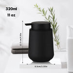 distributeur savon liquide noir mat moderne minimaliste plastique opaque rechargeable salle bain cuisine