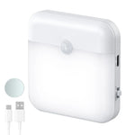 lampe nuit rechargeable usb détecteur mouvement adhésif blanc moderne sans fil led