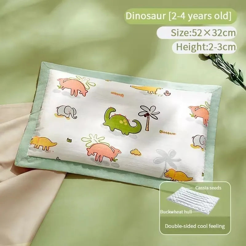 oreiller bébé dessin animé mémoire cou quatre saisons doux coton polyester