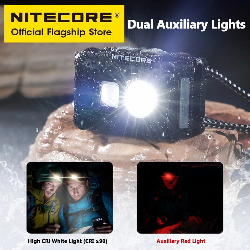 lampe frontale rechargeable usb 360 lumens ip66 étanche randonnée courseextérieur camping