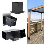 connecteurs métalliques industriels noir fixation poteaux bois équerre support utilitaireextérieur bricolagejardin