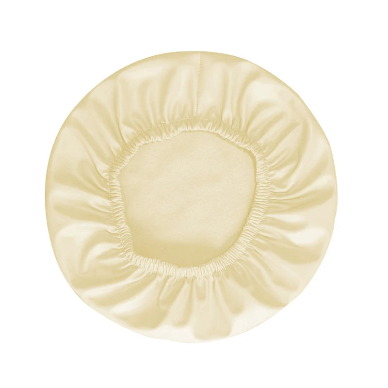 housse coussin tabouret rond velours beige moderne fixation protection siège fauteuil salon