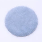 tapis rond rectangle peluche douce moderne bleu clair rose beige blanc