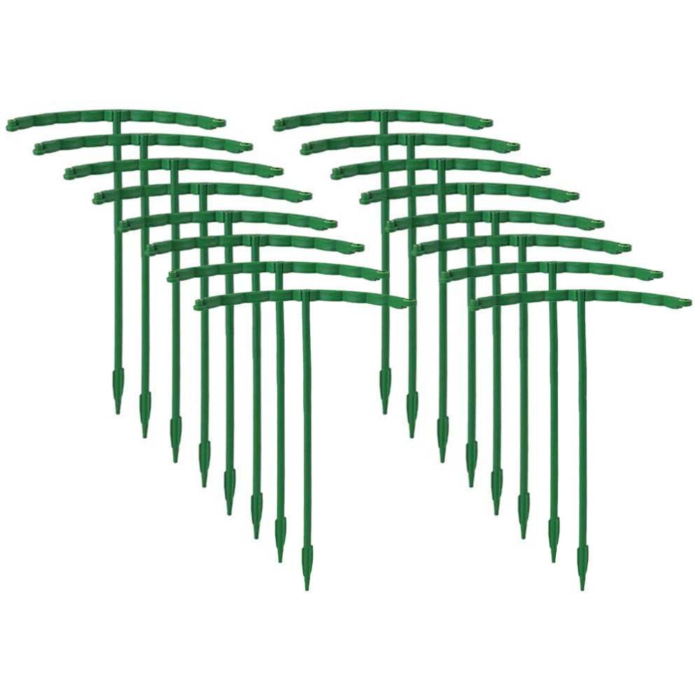 support plante plastique vert foncé moderne 12 pièces tiges fixations jardin fleurs