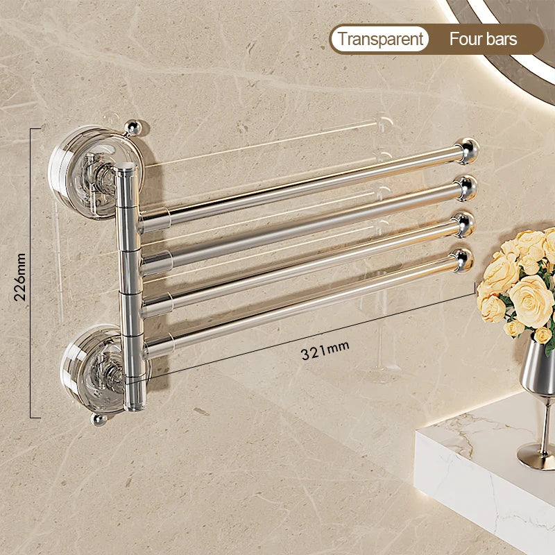 porte serviettes mural argenté adhésif moderne salle bain support serviettes lisse opacité fixe rangement