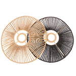 suspension lumineuse moderne tissée noir beige ampoule câble artisanal opacité chambre salon
