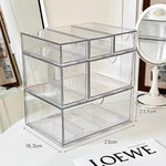boîte rangement cosmétique transparente acrylique anti poussière tiroirs empilable moderne minimaliste