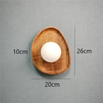 appliques murales modernes lampes bois décoratives éclairage quotidien scandinave sphère blanche minimaliste