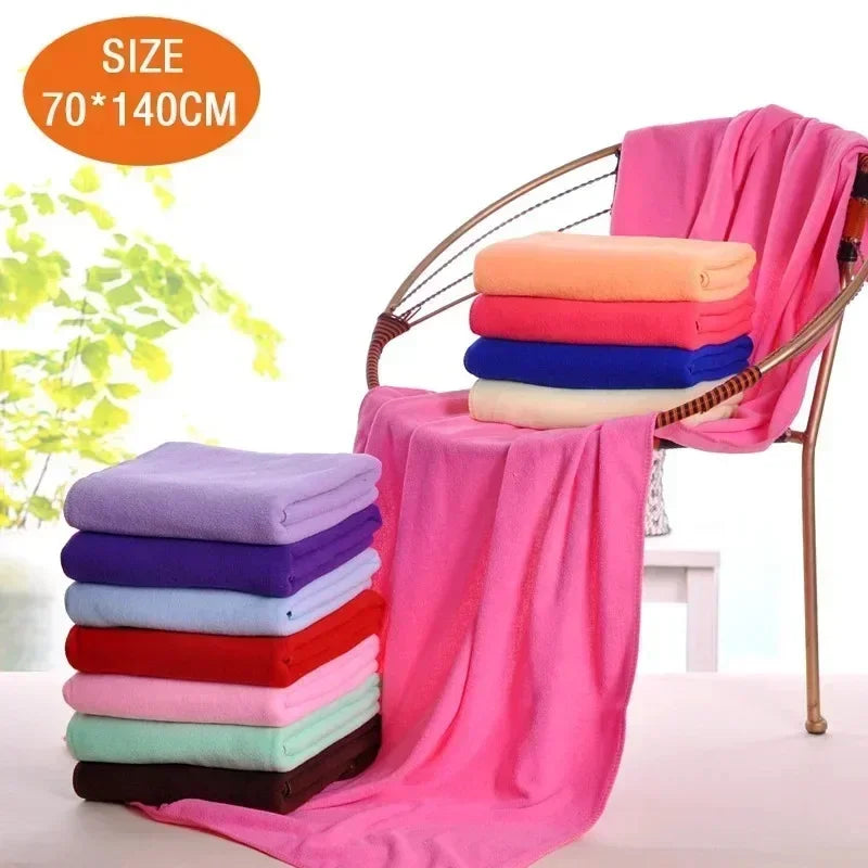 serviette bain microfibre séchage rapide motif uni moderne pâques rose orange rouge bleu violet