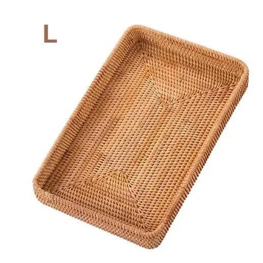 corbeille marron clair tressée traditionnelle respectueuse environnement stockage portable rotin multifonctionnelle domestique hotelière serviettes