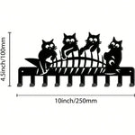 porte clefs mural noir silhouette chien pattes moderne decoration maison objet decoratif