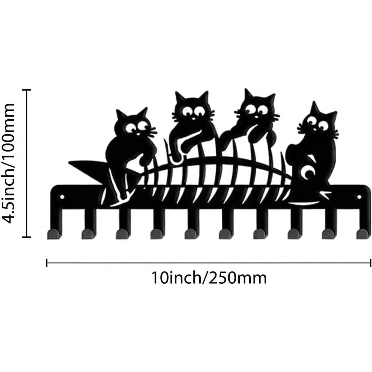 porte clefs mural noir silhouette chien pattes moderne decoration maison objet decoratif