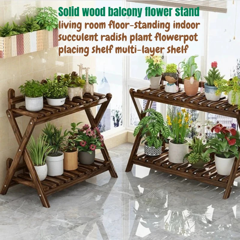 étagère fleurs bois moderne niveaux marron foncé intérieur extérieur assemblage