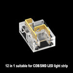 connecteur ruban led transparent doré ouvertures rectangulaires adhésif smd modernes fonctionnels 24v 36v 5mm
