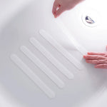 tapis bain antidérapant blanc autocollant adhésif salle bain douche sol sécurité moderne