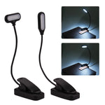 lampe lecture pince noire flexible batterie led portable moderne interrupteur chambre étude