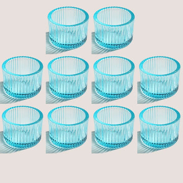 bougeoirs rose rayées modernes support bougie décoration table mariage tealights pack 10