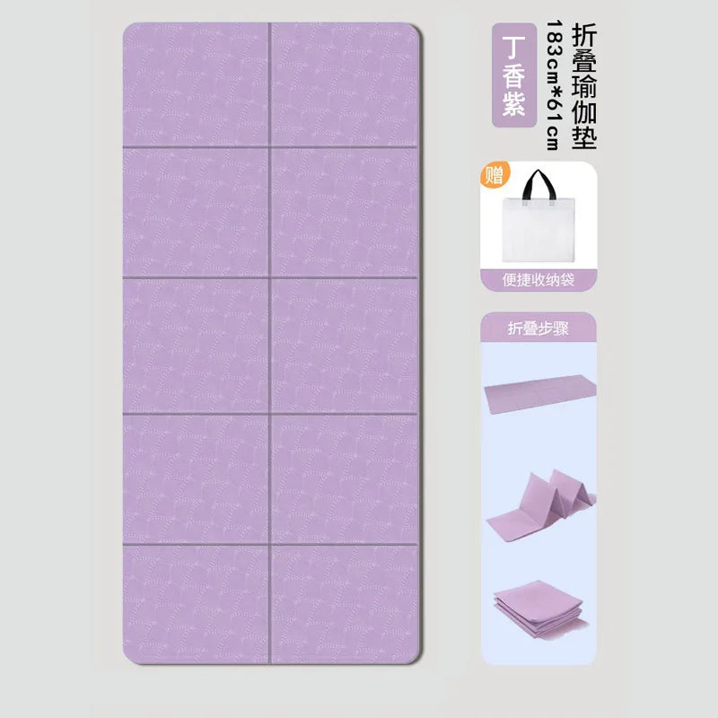 tapis yoga pliable rose corail motif géométrique moderne 80cm 183cm tpe FITNESS yoga maison