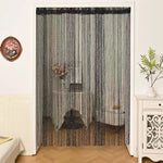 rideau moderne polyester opaque chaines brillantes dorées argentées 100cm 200cm