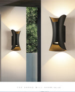 Eclairage mural LED applique contemporaine 6W 10W or noir blanc fixée mur