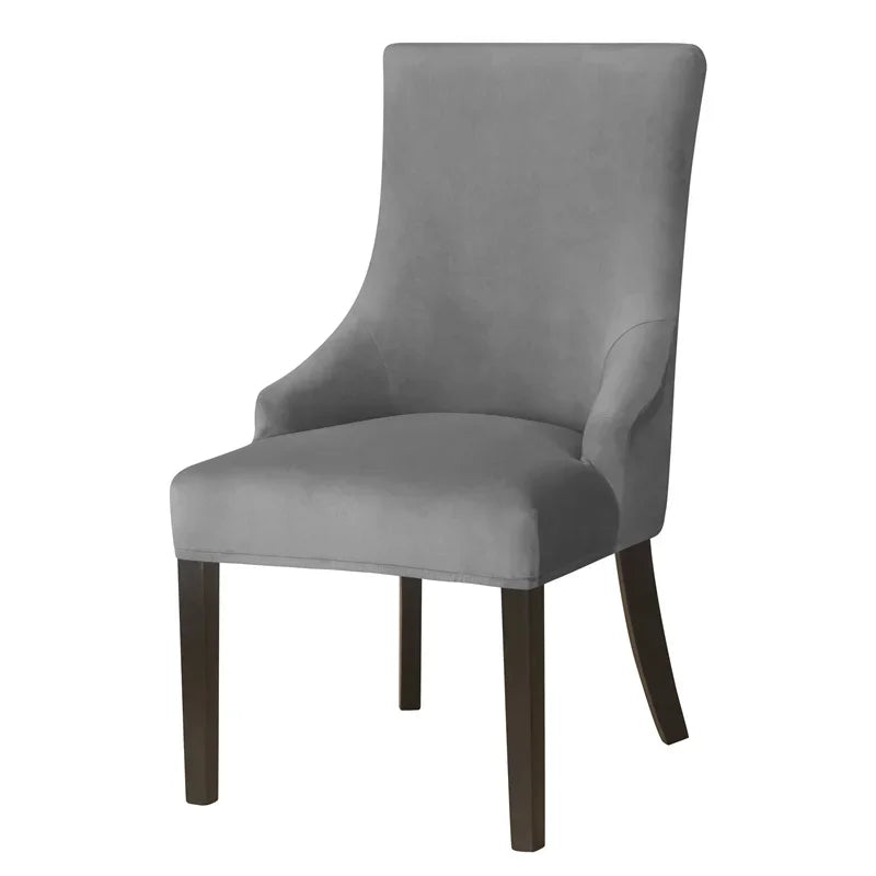 housse chaise velours gris contemporaine polypropylène fauteuil mariage banquet decoration maison