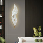 lampe murale moderne plume bleu clair industriel éclairage ambiance chambre entrée étude salle bain