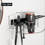 support mural adhésif noir rose coiffeur accessoires secateur brosse fer lisser moderne salle bain