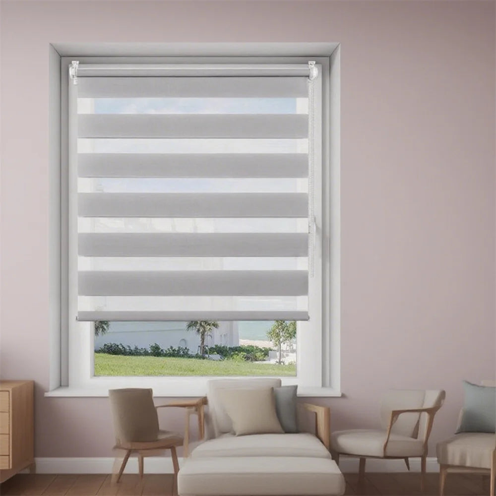 store deux niveaux blanc rayures horizontales moderne clips opacité chambre salon