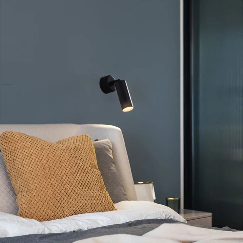 Spot mural LED moderne fixé mur blanc noir éclairage quotidien chambre salon minimaliste