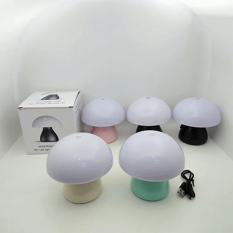lampe table led champignon blanc noir moderne charge tactile usb chambre coucher minimaliste