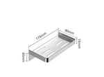 étagère salle bain moderne acier inoxydable argenté noir lisse brillante minimaliste