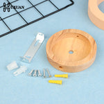 lampe table bois naturel texture moderne vis clips fixations