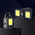 lampe led rechargeable portable multifonctionnelle noir jaune modes tactique camping