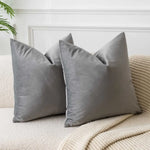 coussin velours gris moderne opacité carré lit décoration sofa chaise voiture