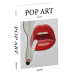 décorations livres fausses minimaliste pop art table blanche noire orangée
