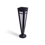 lampe led extérieure moderne noire blanche triangles géométriques étanche piquet jardin villa