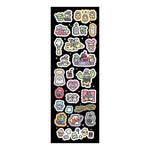 stickers kawaii multicolores dessins animés adhésifs mignons thème cuisine jeux vidéo halloween