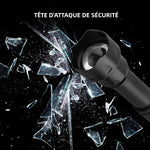 torche tactique robuste led 10w noire lumière violette rechargeable 18650 ipx6